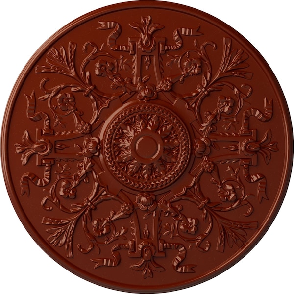 Ekena Millwork Versailles Ceiling Medallion (Fits Canopies up to 3 1/4"), Hand-Painted Firebrick, 33"OD x 1 3/4"P CM33VEFIF - main